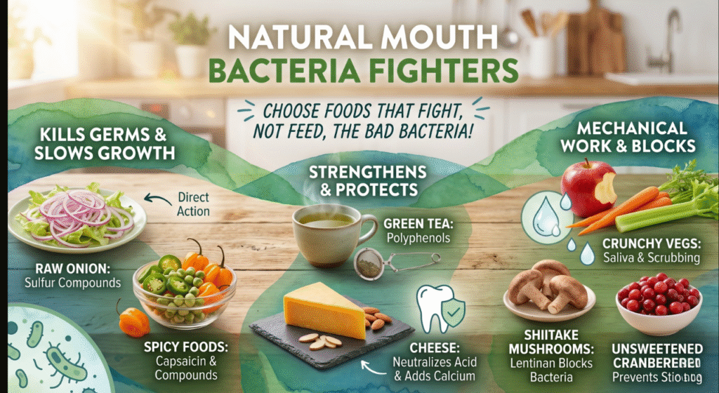 What kills mouth bacteria naturally?
