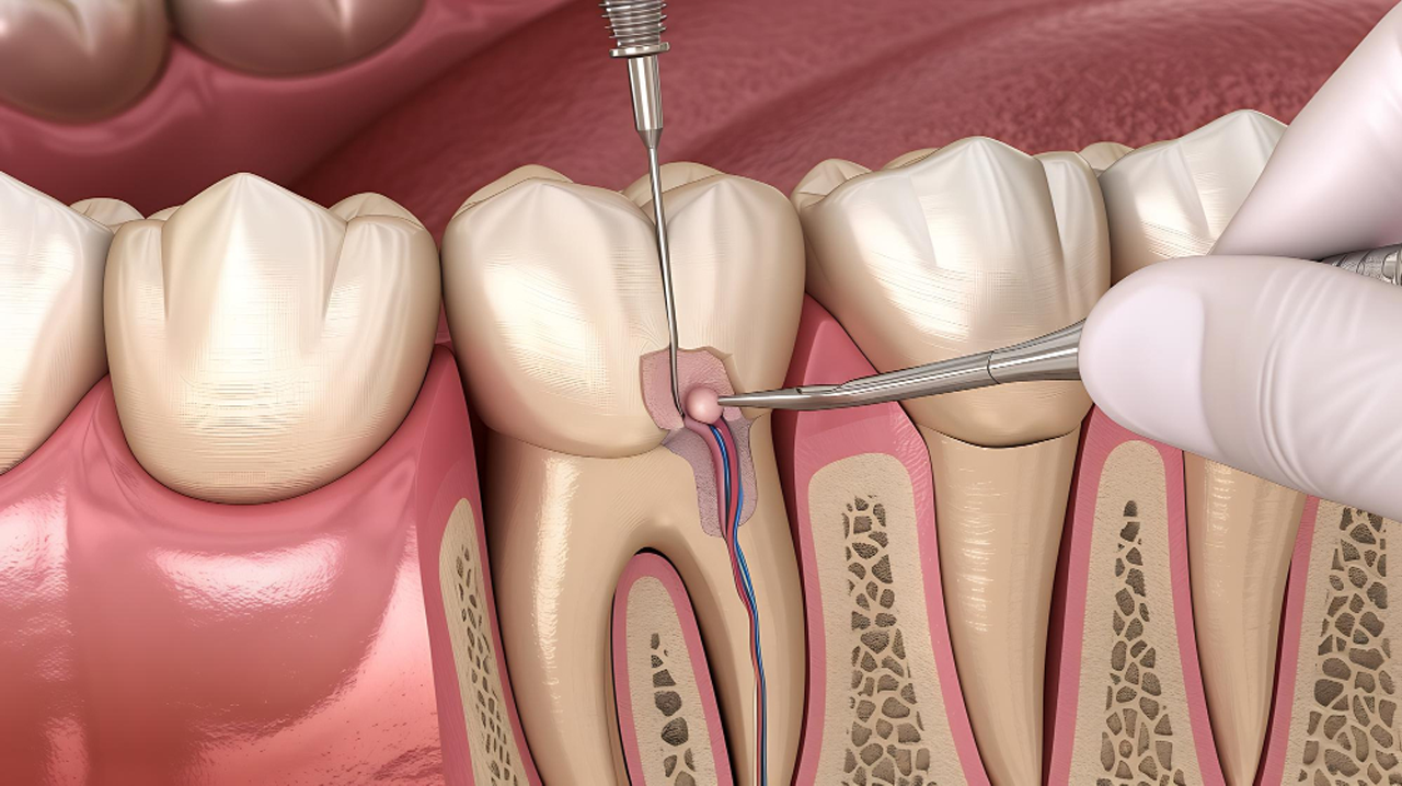 Tooth root canal process
